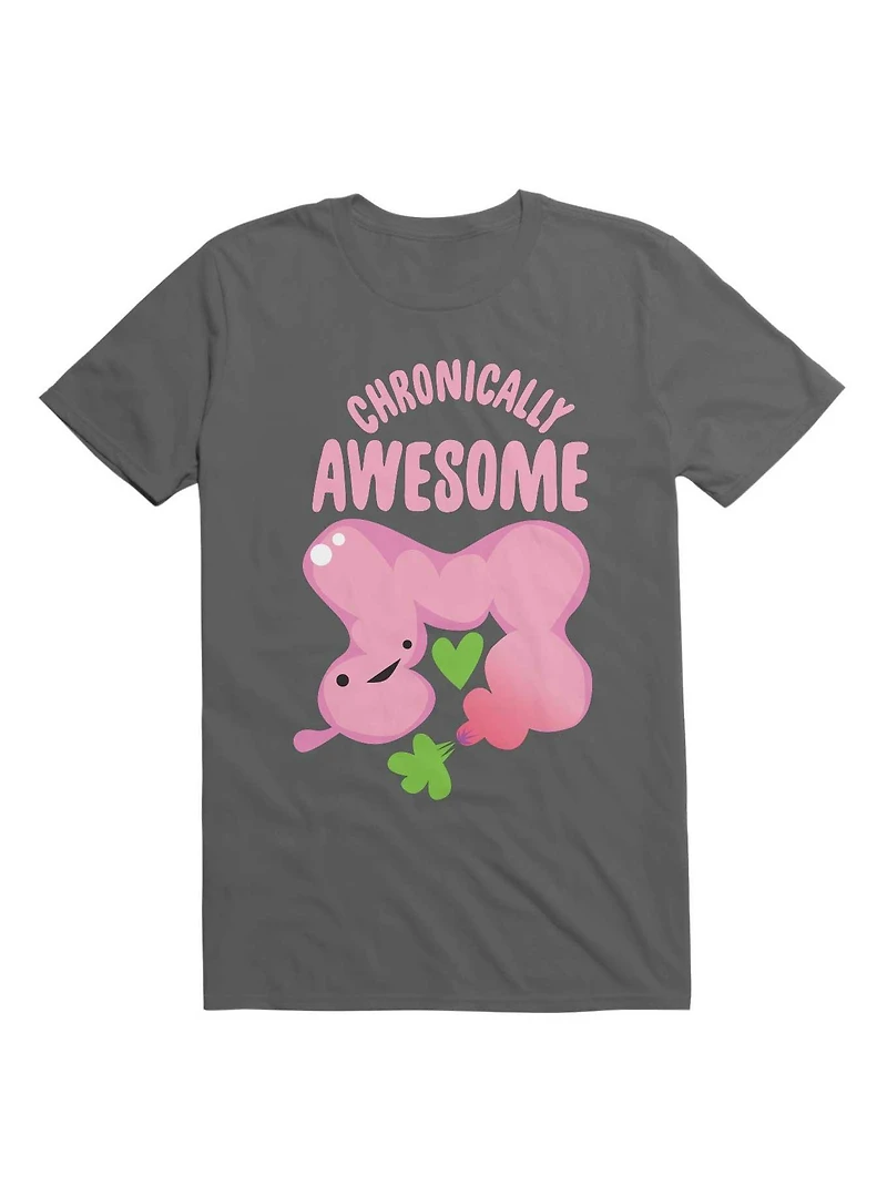 Chronically Awesome - Cute Colon Shirt for IBS Colitis Crohn's Chronic Disease Warrior T-Shirt