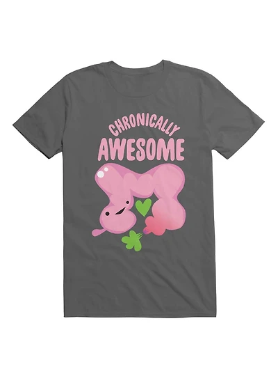 Chronically Awesome - Cute Colon Shirt for IBS Colitis Crohn's Chronic Disease Warrior T-Shirt