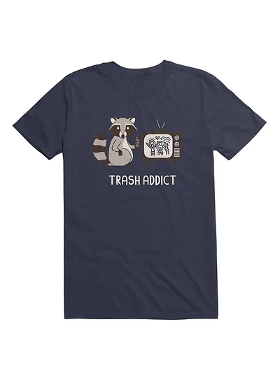 Raccoon TV Trash Addict T-Shirt