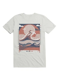 Surfer The Waves Beach View T-Shirt