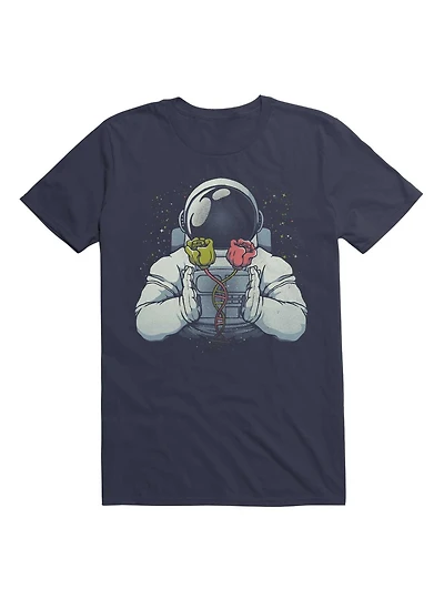 Science Astronaut DNA Roses T-Shirt