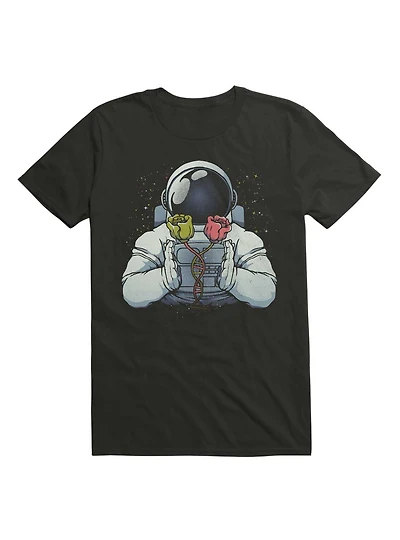 Science Astronaut DNA Roses T-Shirt