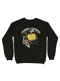 Monday Survivor Skeleton Hand Coffee Sweatshirt