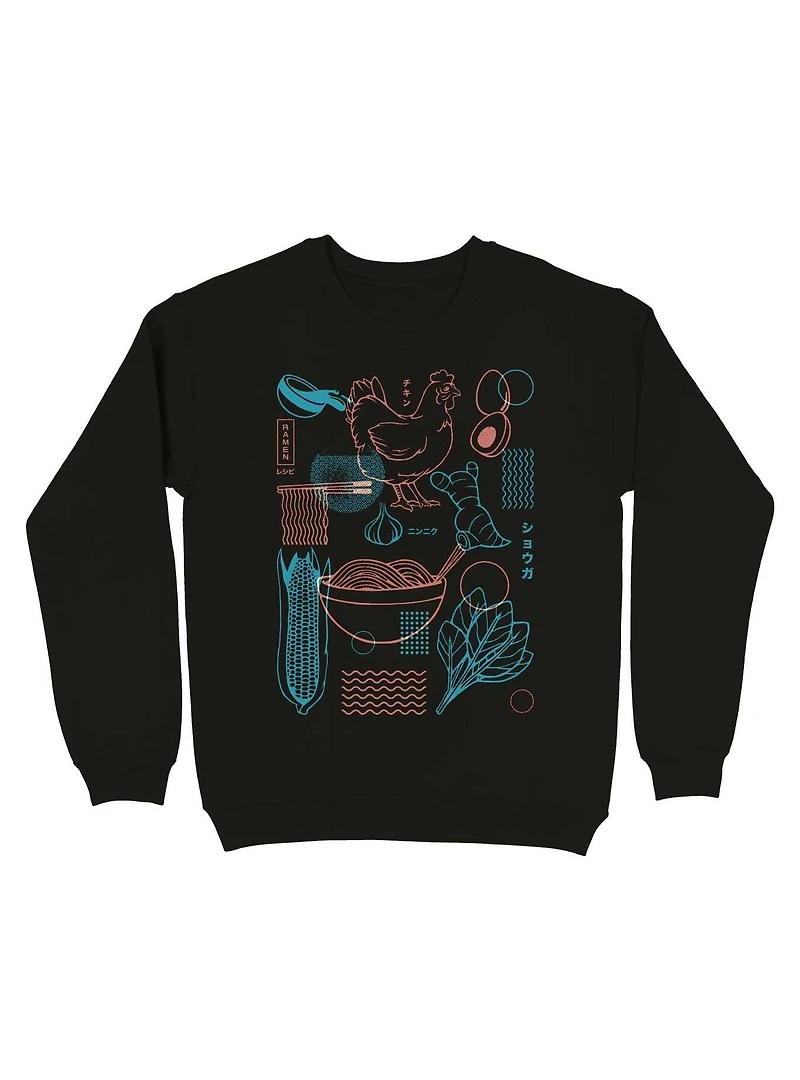 Ramen Recipe Japanese Design Blue Sweatshirt