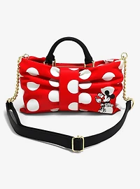 Loungefly Disney Minnie Mouse Polka Dot Bow Figural Crossbody Bag