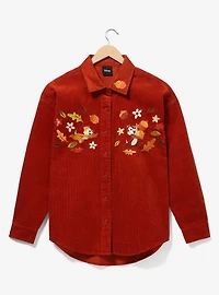 Disney Chip & Dale Fall Foliage Corduroy Women's Button-Up Top - BoxLunch Exclusive