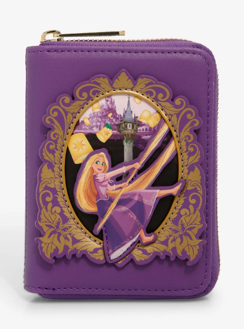 Loungefly Disney Tangled Rapunzel Frame Portrait Small Zip Wallet - BoxLunch Exclusive