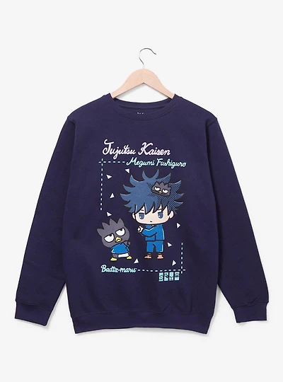 Jujutsu Kaisen x Hello Kitty and Friends Badtz-Maru & Megumi Fushiguro Crewneck - BoxLunch Exclusive