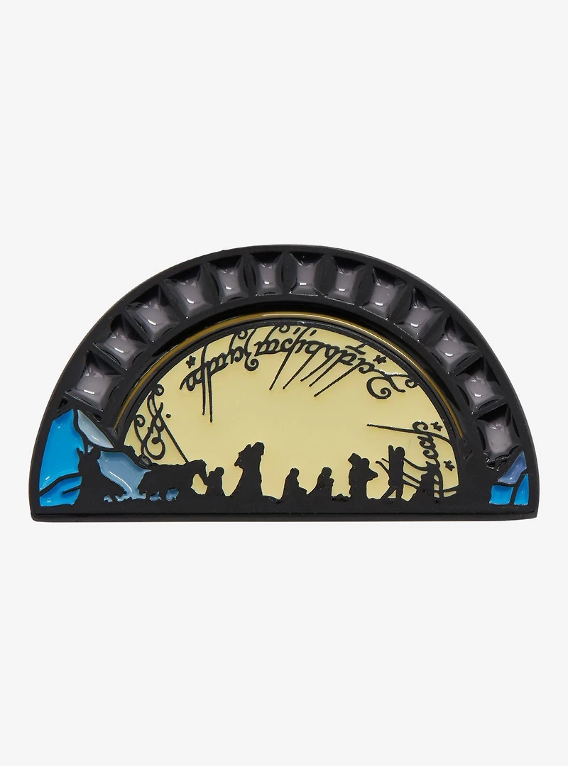 The Lord of the Rings Group Portrait Arch Glow-in-the-Dark Enamel Pin - BoxLunch Exclusive