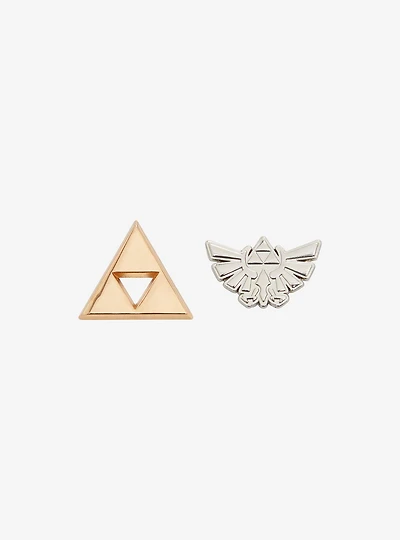 Nintendo The Legend of Zelda Triforce & Royal Crest Enamel Pin Set - BoxLunch Exclusive