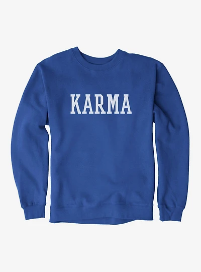 Karma Collegiate Text Sweatshirt