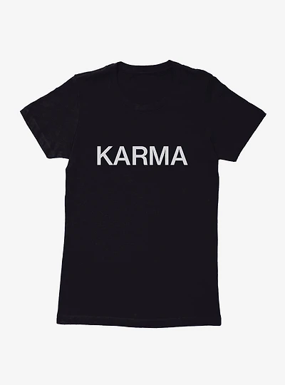 Karma Text Womens T-Shirt