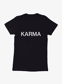 Karma Text Womens T-Shirt