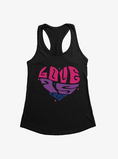 Pride Love Is Bisexual Colors Girls Tank