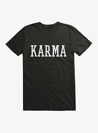 Karma Collegiate Text T-Shirt