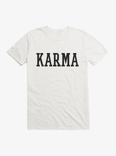 Karma Collegiate Text T-Shirt