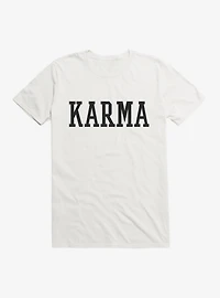 Karma Collegiate Text T-Shirt