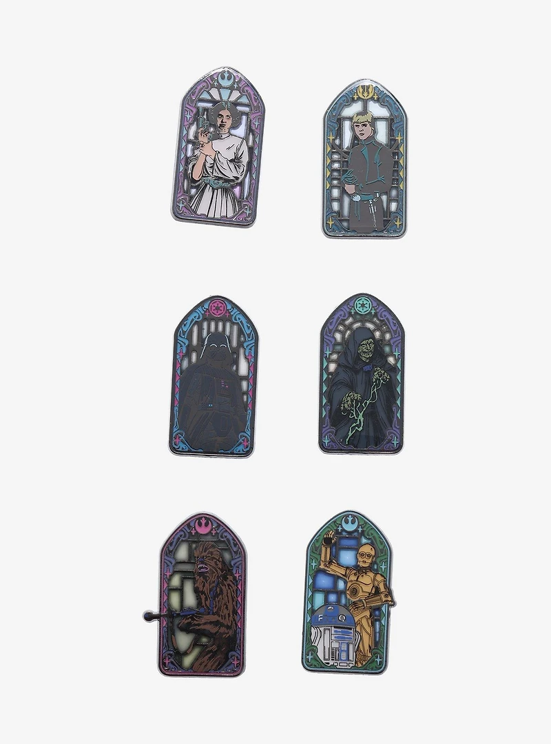Loungefly Star Wars Stained Glass Portrait Blind Box Enamel Pin - BoxLunch Exclusive