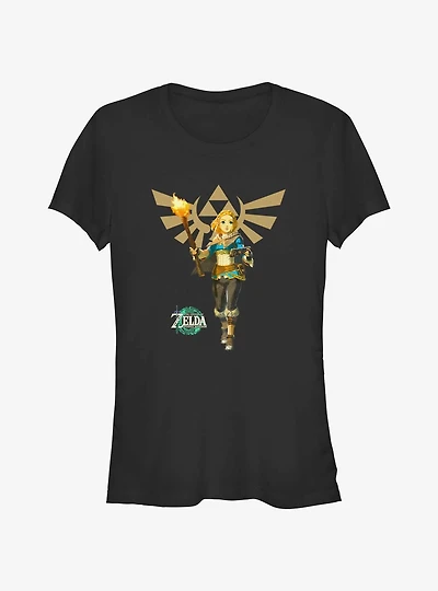 The Legend Of Zelda Tears Of The Kingdom Zelda Hyrule Crest Girls T-Shirt