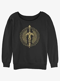 The Legend Of Zelda Tears Of The Kingdom Master Sword Icon Girls Slouchy Sweatshirt