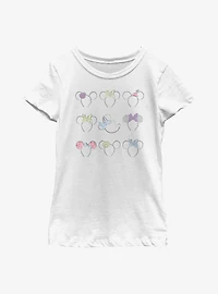 Disney Minnie Mouse Ears Grid Youth Girls T-Shirt