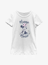 Disney Minnie Mouse Sitting Youth Girls T-Shirt