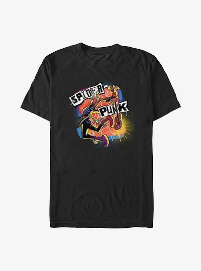 Marvel Spider-Man: Across The Spider-Verse Spider-Punk Guitar Smash Big & Tall T-Shirt