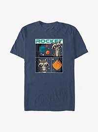 Marvel Guardians of the Galaxy Vol. 3 Rocket Cartoon Big & Tall T-Shirt