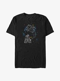 Disney Pixar Wall-E Eve and Wall-E Constellations Big & Tall T-Shirt