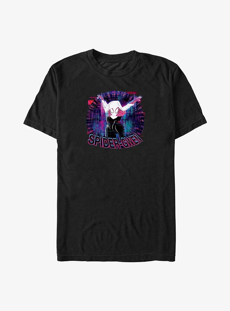 Marvel Spider-Man: Across The Spider-Verse Spider-Gwen Glitch Big & Tall T-Shirt