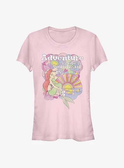 Disney The Little Mermaid Adventure Is Where Your Heart Is Girls T-Shirt
