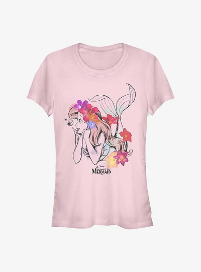 Disney The Little Mermaid Flowers In My Hair Girls T-Shirt
