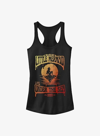 Disney The Little Mermaid Ariel Ombre Sunset Girls Tank