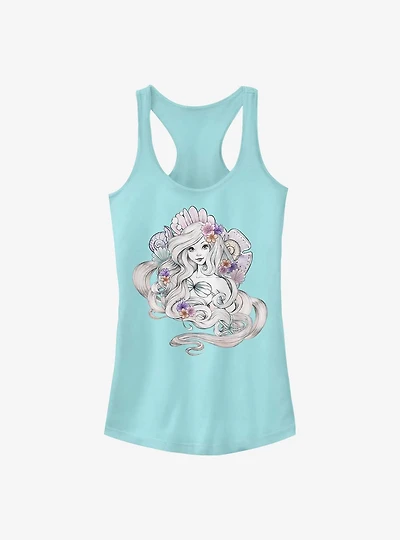 Disney The Little Mermaid Pastel Shells Girls Tank