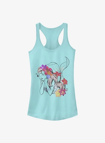 Disney The Little Mermaid Ariel Real Flowers Girls Tank