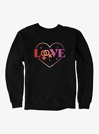 Pride Lesbian Love Heart Sweatshirt