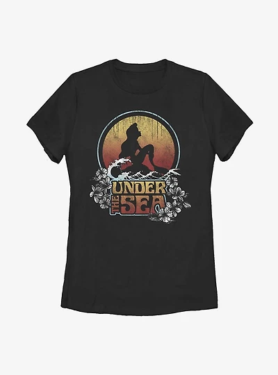 Disney The Little Mermaid Under Sunset Womens T-Shirt