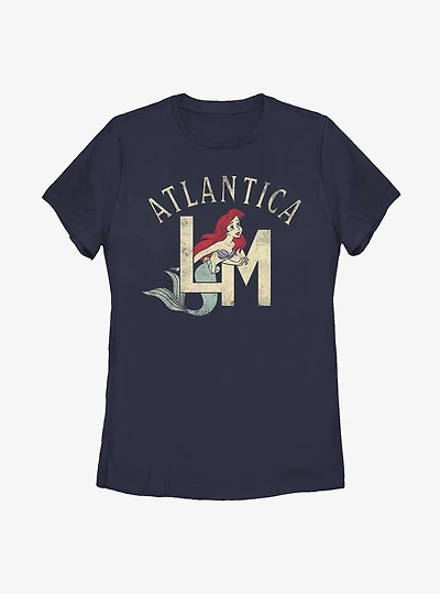 Disney The Little Mermaid Ariel Atlantica Monogram Womens T-Shirt