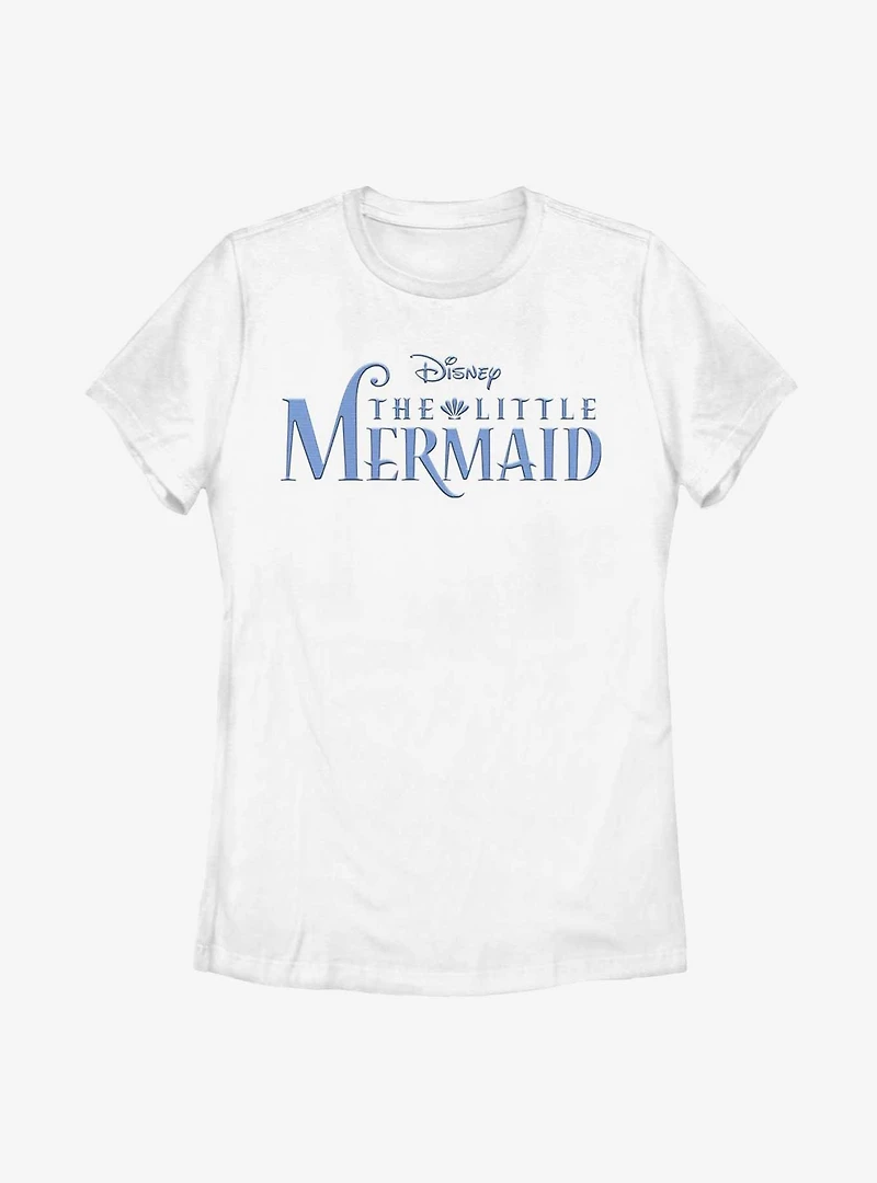 Disney The Little Mermaid Title Logo Womens T-Shirt