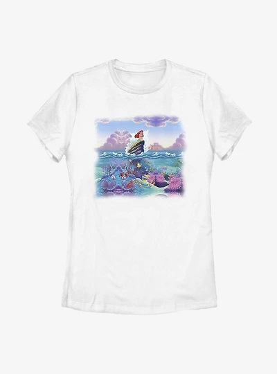 Disney The Little Mermaid Ariel And Depths Below Womens T-Shirt