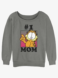 Garfield #1 Mom Girls Slouchy Sweatshirt