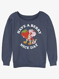 Strawberry Shortcake Berry Nice Day Girls Slouchy Sweatshirt