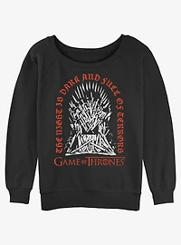 Game of Thrones The Iron Throne Full of Terrors Girls Slouchy Sweatshirt