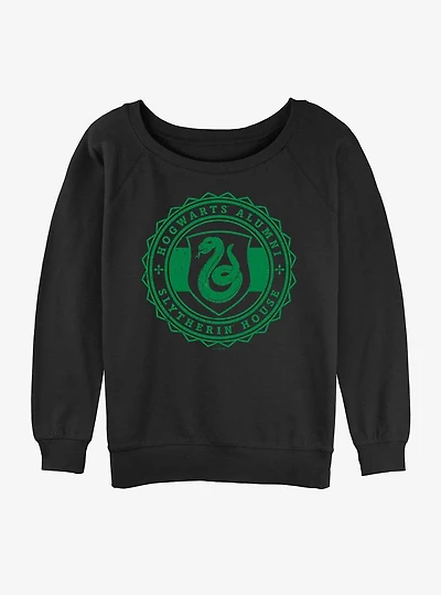 Harry Potter Hogwarts Alumni Slytherin Girls Slouchy Sweatshirt