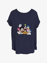 Disney Mickey Mouse Disney Group Girls T-Shirt Plus Size