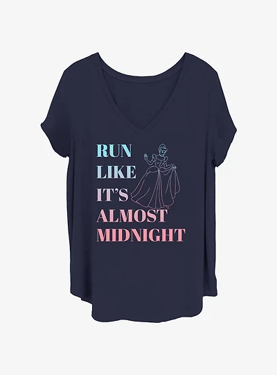 Disney Cinderella Run Like It's Almost Midnight Girls T-Shirt Plus