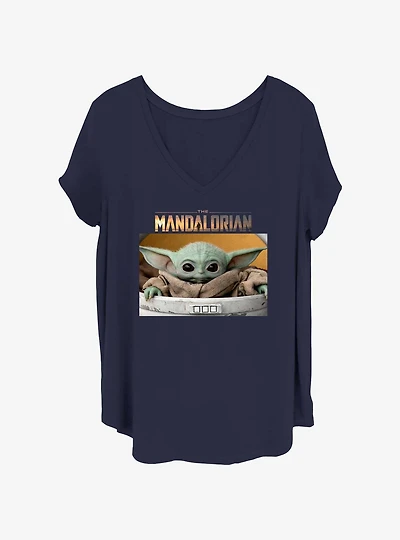 Star Wars The Mandalorian Grogu Portrait Girls T-Shirt Plus Size