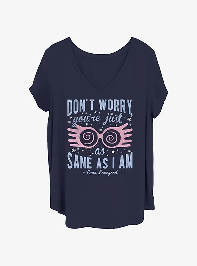 Harry Potter Just As Sane As Luna Girls T-Shirt Plus Size