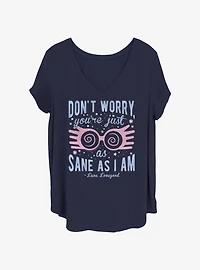 Harry Potter Just As Sane As Luna Girls T-Shirt Plus Size