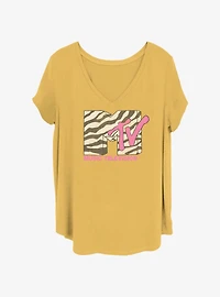 MTV Zebra Logo Girls T-Shirt Plus Size